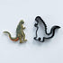 DINOSAUR COOKIE CUTTERS Giant Reptile Monster Movie Character And Dinosaur Footprint Cookie Cutters Made in The USA (2 Pack)...