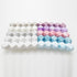 50 Pieces Silicone Beads, BetterJonny 10 Colors Loose Beads with Storage Box 14mm Sweet Colors Hexagon Beads Marble Printed Silicone Loose Beads f...