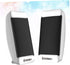 Mobestech Computer Speakers 2pcs Portable Notebookwhite Wired Sound Powered Speakers for Desktop Mini Speaker Multimedia Loudspeaker USB Stereo Co...