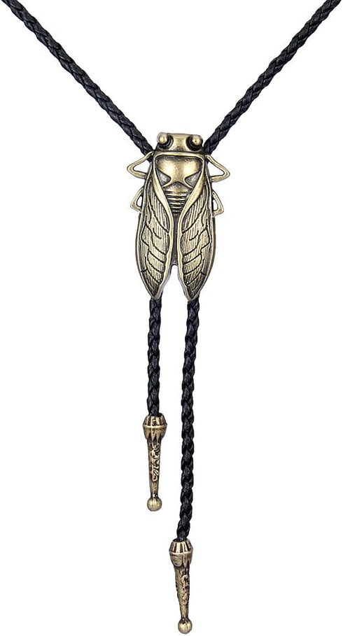 COOLLA Bolo tie- Handmade Western Cowboy Black Vintage Cicada Pendant for Women,Men...
