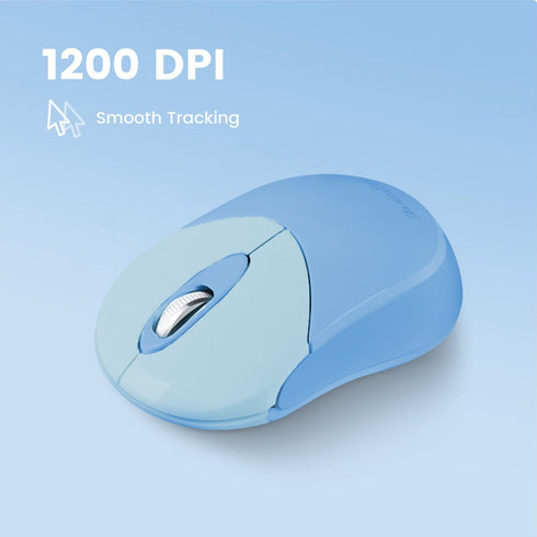 Perixx PERIMICE-802BL Wireless Bluetooth Mouse - Portable Design - Compatible with Windows, iOS, and Android PC, Laptop, Tablet, and Smartphone - ...