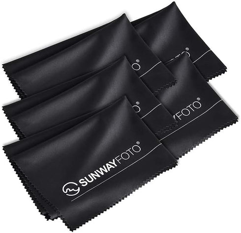 5 x Sunwayfoto LC-01 Lens Filter Cleaning Cloth 16" x 12" Black Cotton Clean Sunway...