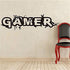 Gamer Wall Decal Vinyl Decal Art Design Stickers for Home Playroom Bedroom Game Boys Room Game Center Internet Bar(Gamer, 35" W x 11" H)...