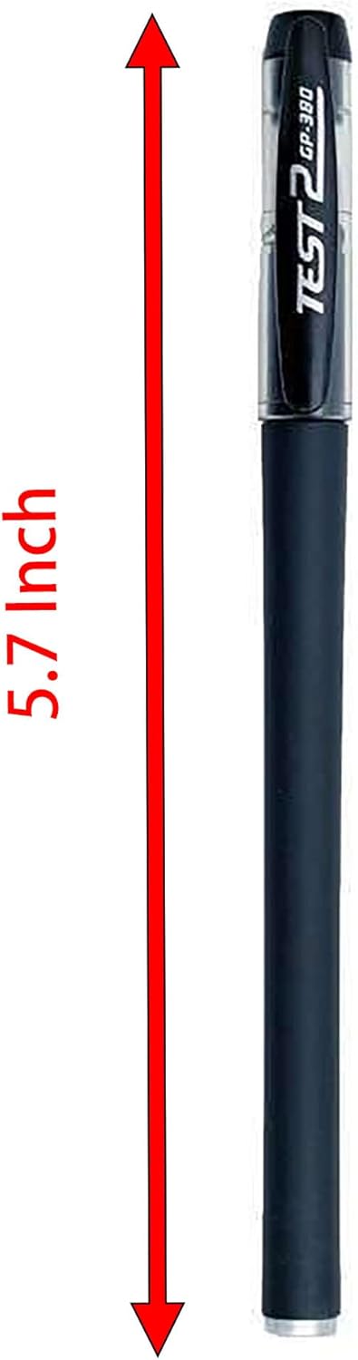 YIKANGHENG 22 Pcs Fine Point Gel Pens, 0.5mm Black Ink Pens for Office, Study, Gift and Home Supplies (Black)...