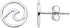 Minimalist Round Ocean Wave Tiny Stud Earrings for Women Girls Men Sterling Silver Simple Small Studs Tragus Post Hypoallergenic Holiday Sea Beach...