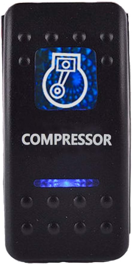 ESUPPORT Car Blue LED Compressor Light Rocker Toggle Switch ON OFF 12V 20A, 24V 10A...