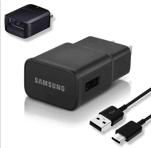 Fast Charger with USB Type C 4FT(1.2m) Cable & OTG Adapter for Samsung Galaxy S9/S9 Plus/S8/S8 Plus/S10/S10e/S10 Plus/Note 8/Note 9/A01/A13/A03s/A...