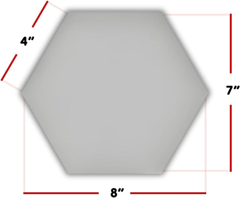 15 Pack 7" x 8" x 3/8" New Version Durable Rubber Hexagon Bulletin Board Tiles Versatile Peel Stick Self Adhesive Foam Pin Board, Acoustic Dampeni...