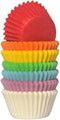 Bright Rainbow Cupcake Liners Mini Greaseproof Paper Baking Cups, 150-Count...