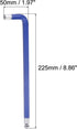 uxcell 10mm Ball End Hex Key Wrench, L Shaped Long Arm S2 Steel Repairing Tool...