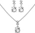 Nine West Silver-Tone and Crystal Necklace and Earrings Set...