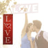 BinaryABC Valentine's Day Wooden Sign Plaque Door Wall Hanging Decorations (Red)...