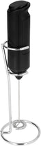 Mini Handheld Drink Mixer, Portable Stainless Steel Electric Milk Frother with Metal Base for Kitchens (Black and Bracket)...