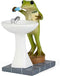 Tfro & Cile Frog Garden Statue Decor Miniature Animal Figurine Outdoor Fairy Brushing Teeth Sculpture for Bathroom - 3.3 Inch Height...