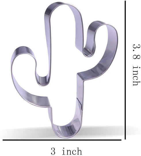 3.8 inch Cactus Cookie Cutter - Stainless Steel...