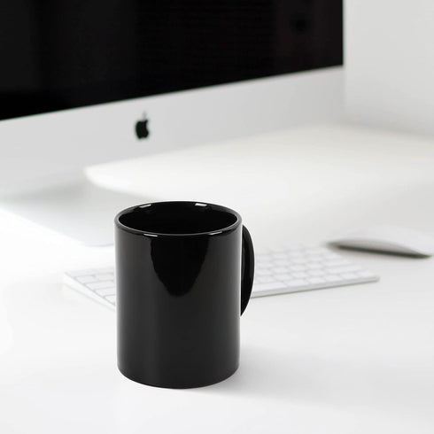 harebe 22 OZ Extra Large Coffee Mug, Smooth Ceramic Boss Giant Tea Cup Big Capacity and Handle for Dad Men, Black...