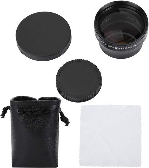 2X Camera Lens for 37mm Mount Camera, 2X Magnification High Definition Converter Telephoto Lens...