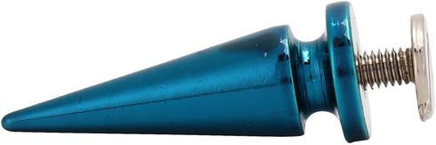 HEEPDD 10Pcs 10x26MM Large Size Cone Spikes Punk Rivets Stud Screw Tree Shape Back Spikes for DIY Leather Shoes Jacket Craft Garment Bag(Blue)...