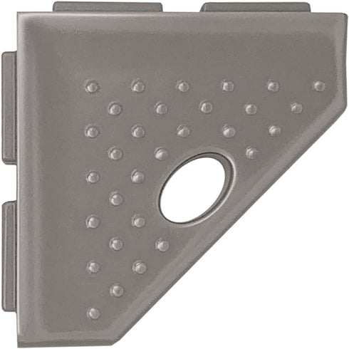 Questech 5" Corner Shower Footrest, Lugged for New Construction, Shaving Shelf for Inside Shower, Bathroom Storage Corner Caddy, Geo Lugged, Brush...