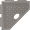 Questech 5" Corner Shower Footrest, Lugged for New Construction, Shaving Shelf for Inside Shower, Bathroom Storage Corner Caddy, Geo Lugged, Brush...