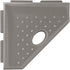 Questech 5" Corner Shower Footrest, Lugged for New Construction, Shaving Shelf for Inside Shower, Bathroom Storage Corner Caddy, Geo Lugged, Brush...