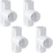4Pcs 3Way PVC Tee Fittings 3/4", Right Angle Corner Fitting for DIY Building Furniture Greenhouse Shed Pipe Fittings Tent Connection...