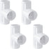 4Pcs 3Way PVC Tee Fittings 3/4", Right Angle Corner Fitting for DIY Building Furniture Greenhouse Shed Pipe Fittings Tent Connection...