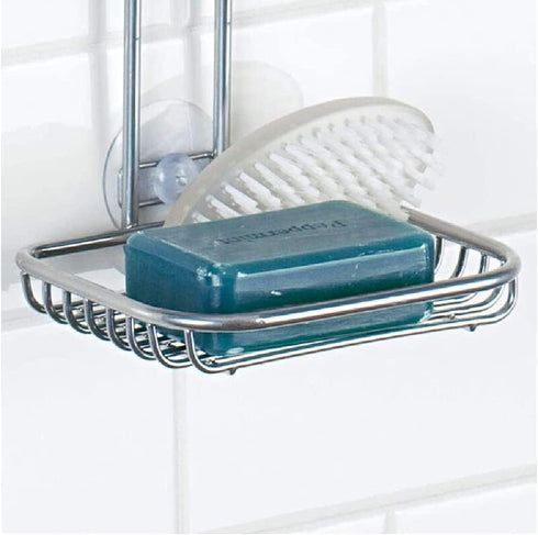 InterDesign Linea Adjustable Shower Caddy - Bathroom Storage Shelves for Shampoo, Conditioner and Soap, Silver...