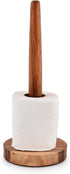 NIRMAN Acacia Wood Paper Towel Holder Decorative Countertop Standing Rolls Holder for Kitchen, Toilet, Pantry and Bathroom (5" x 5" x 12")...