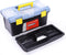 Utoolmart 10-inch Tool Box, Plastic Tool Box with Removable Tool Tray,Organizer and Storage for Tools,Parts,Toys, Art 9.8 x 4.7 x 3.9 inches Black...