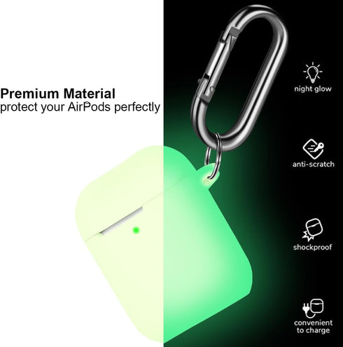 Lerobo for Airpod Case Cover,with Cleaner Kit and Magnetic Airpod Strap Anti-Lost Cord Sports Lanyard,Soft Slicone Cover Compatible with Apple Air...