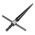 Handheld T Shape Tapered Hex Reamer Bridge Pin Hole Carbon Steel, Handle Drilling Tool for Taper Holes on Top of Planks, Chamfering, Screw Sinking...