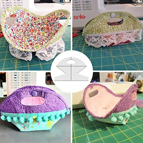 Acrylic Cookie Basket Bag Templates, Multifunctional Quilting Sewing Ruler, DIY Sewing Ruler Tailor, Practical Sewing Pattern Tools (5 inch)...