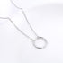 Ladytree S925 Sterling Silver Circle Necklace for Women Dainty Simple Open Circle Pendant Day Collar Style with Rolo Chain 18+2 Inch Trendy Silver...