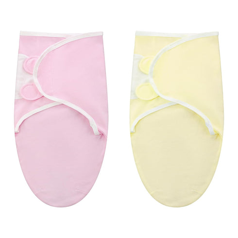 2 Pcs Preemie Swaddle Preemie Swaddle Wrap Adjustable Swaddle Blanket Preemie Cotton Swaddle Blanket for Preemie Boys Girls Sleep (Pink, Yellow)...