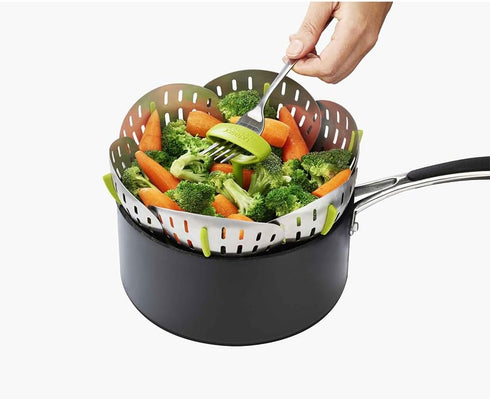 Joseph Joseph - 45033 Joseph Joseph Bloom Stainless-Steel Steamer Basket Folding, One-Size...
