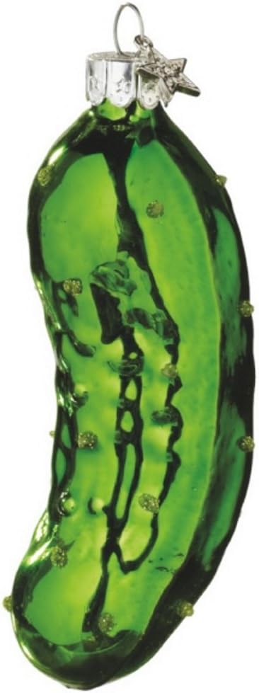 Midwest Legend of The Pickle Christmas Tree Ornament Glass 4 Inch Green...