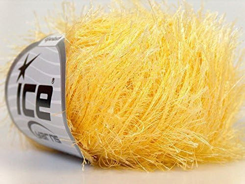 Corn Yellow Eyelash Yarn 50 Gram Ice 22755...