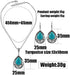 Harlorki Retro Vintage Bohemia Style Alloy Metal Chain Turquoise Pendent Necklace Hook Earrings Fashion Jewelry Set for Women Lady...