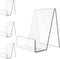 4 Pack Acrylic Book Stand, Book Holder for Display, Clear Easel Stand for Display, Display Holder for Postcard, CD, Frame, Picture, Magazine, Plat...