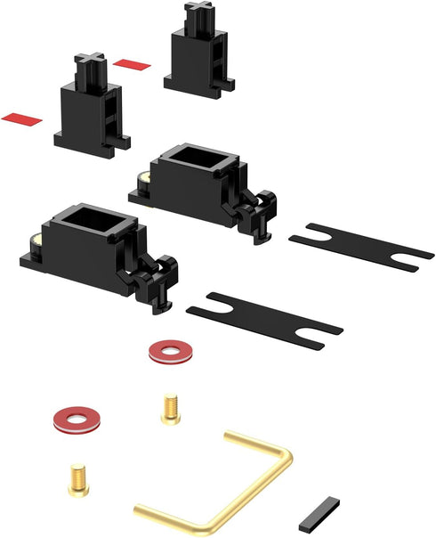 Stabilizer V2, Screw in Stabilizers with 2u 6.25u 7u Wires, PCB Mount Keyboard Stabilizers for Mechanical Keyboards (V2 Black Gold 80% Kit)...