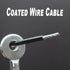 10 pcs 10 inch (25cm) 3mm Thickness Galvanized Steel Wire Cable Eyelets Ended Short Rope Lanyard Safety Tether Chain Lock with Vinyl Coated Cover ...