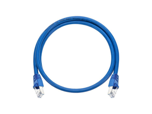 Monoprice Cat6A 3ft Blue Patch Cable Double Shielded (S/FTP) 26AWG 10G Pure Bare Copper Snagless RJ45 Fullboot Series Ethernet Cable...