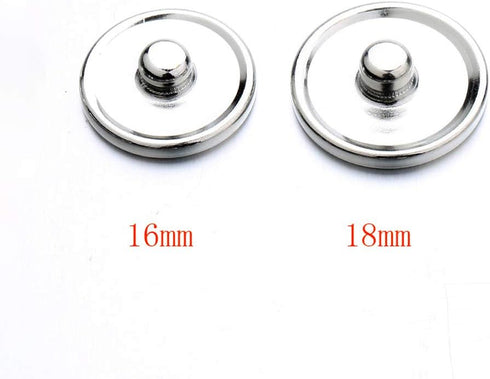 50 Pcs Snap Button Base Trays Blank Press Button Cabochon Settings DIY Jewelry Accessories for Snap Button Jewelry Making (16 MM)...