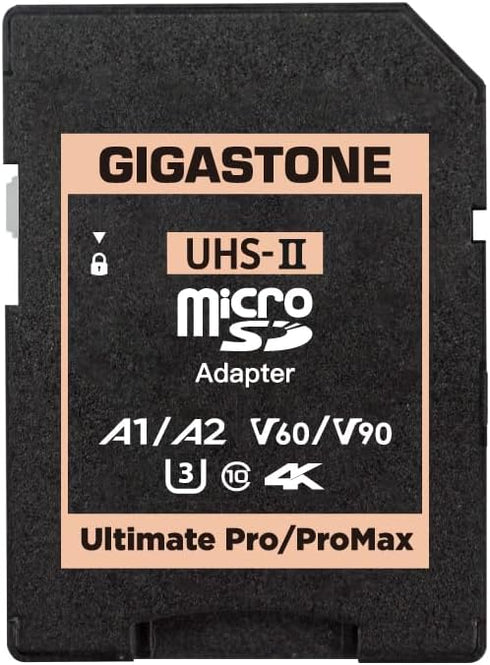 GIGASTONE UHS-II MicroSD to UHS-II SD Memory Card Adapter, Camera Ultimate UHS-II Adapter....