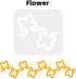 4PCS Quilting Templates for Machine Quilting Quilting Supplies Quilting Templates Set Meander Flower DIY Quilting Ruler for Domestic Sewing Machin...