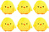 Unomor Zipper Wallet 6Pcs Lovely Small Yellow Chicken Coin Purses Chick Shape Change Purses Wallets...