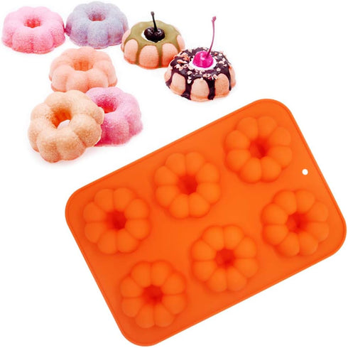 3 Pack Silicone Donut Pan for Baking Donut Maker, Silicone Pancake Mold Non-stick Doughnut Pan Muffin Cupcake Bagel Making Tray...