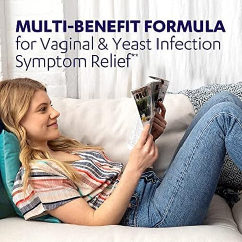 AZO Yeast Plus Dual Relief Tablets, , FSA/HSA Eligible, Yeast Infection and Vaginal Symptom Relief, Relieves Itching & Burning, 60 Count...