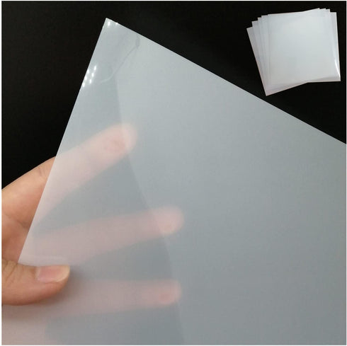 12 Sheets 7.5 mil Mylar Sheet 12 x 12 inch Milky Translucent PET Blank Stencil Making Sheet for Cricut, Silhouette, Cut Tool Template Material (7....